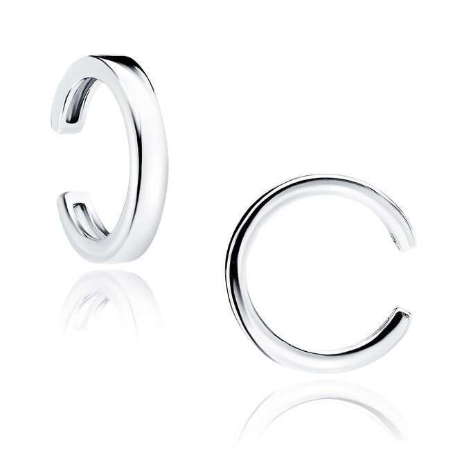 Stříbrná záušnice - hladká  stříbrná , stříbro Ag 925/1000