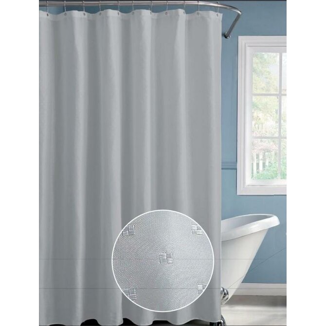 DURAmat Koupelnový závěs 180x200 cm PES, Jaquard, šedý
