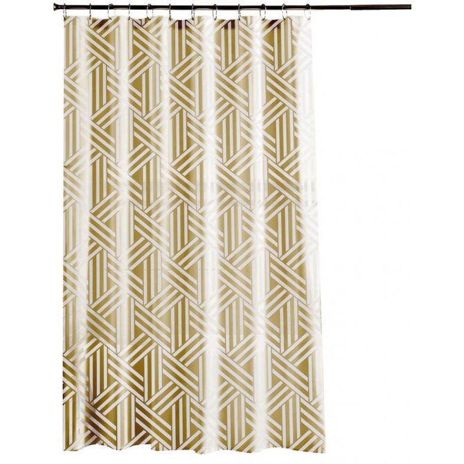 DuraHome Závěs koupelnový 180x200cm PEVA, vzorovaný_HWN1522, GOLD