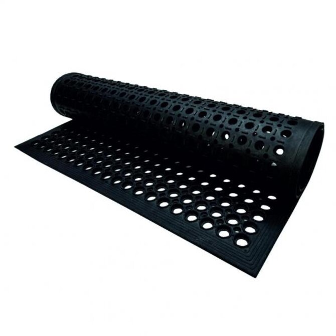 DuraHome Rohož guma DOMINO 80 x 120 x 1,3 cm s nájezdem