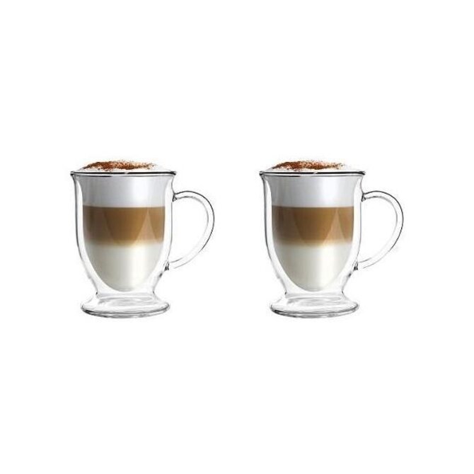 Vialli Design Sada 2 dvoustěnných latte hrnků, 250 ml, AMO 6421