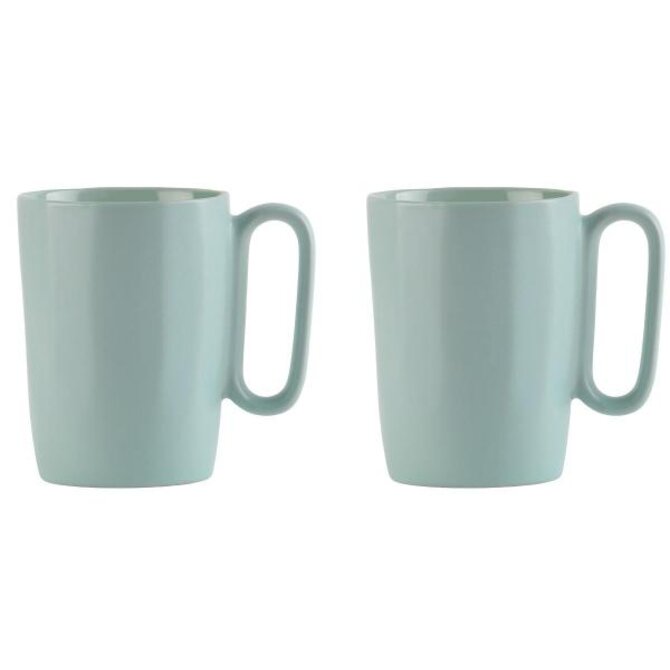 Vialli Design Sada 2 keramických hrnků, 250 ml, mint, FUORI 30053