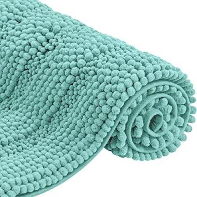 DuraHome Koupelnová předložka CHENILL, 40x60, zelená,- tyrkys