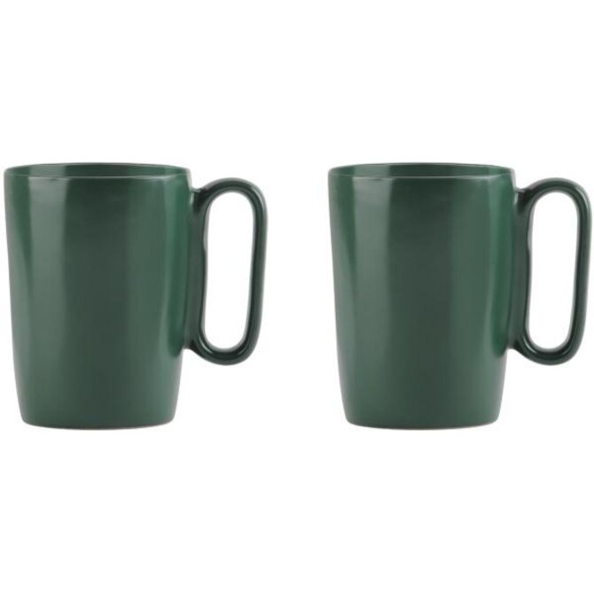 Vialli Design Sada 2 keramických hrnků, 250 ml, zelené, FUORI 30039