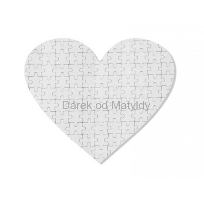 Puzzle srdce 19,5x19,5 cm 75 dílků