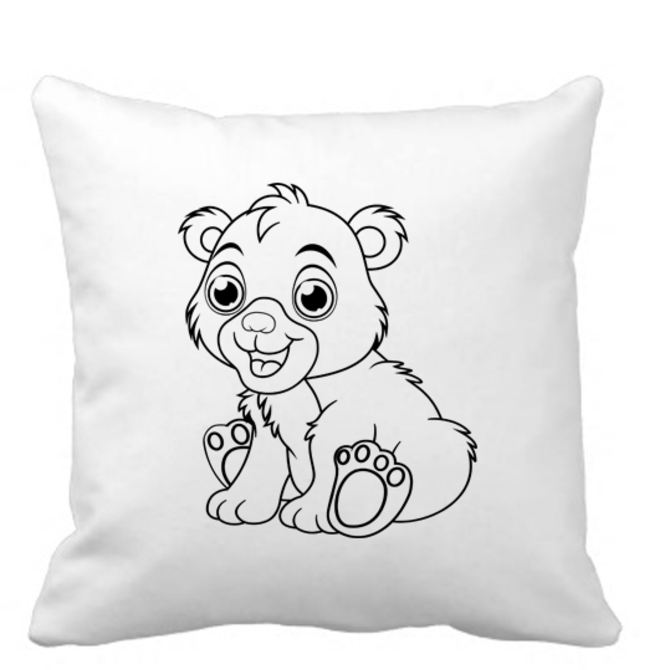 Polštářek "Vybarvi mě!"