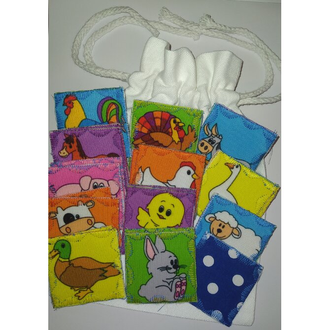 Látkové pexeso - zvířátka