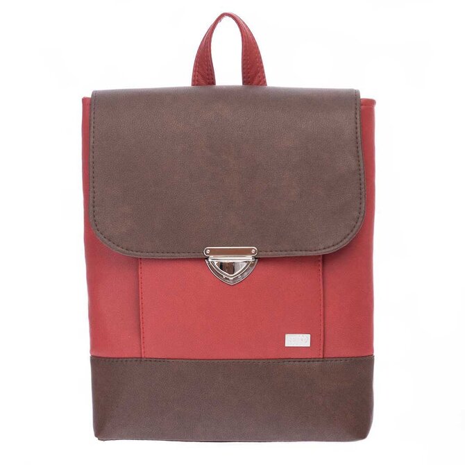 Městský Batoh KIM červený + hnědá Hnědá, Medium