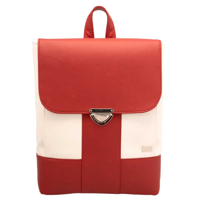 Městský Batoh KIM červený + bílá Béžová, Medium