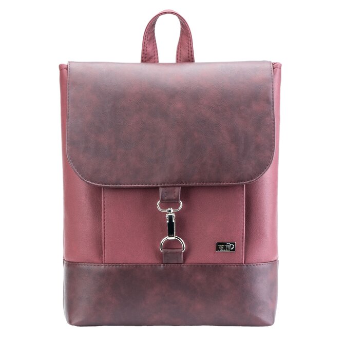 Městský Batoh KIM světle + tmavě vínový vínová, Medium