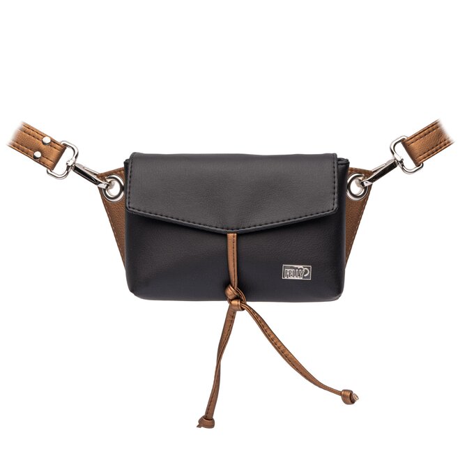 Mini kabelka EMBEE černá, hnědá metalíza Černá, Small