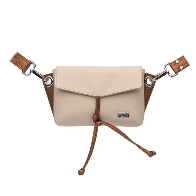 Mini kabelka EMBEE krémová, hnědá metalíza Krémová, Small