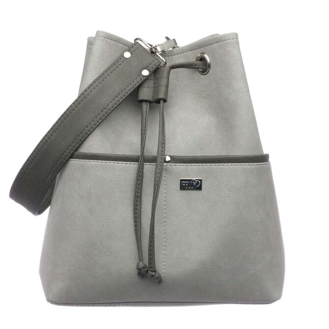 Střední kabelka typu váček  FLAVIA šedá Šedá, Medium