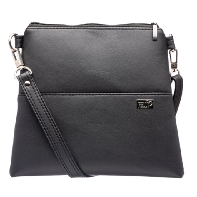 Malá crossbody  kabelka MANON - černá, matná Černá, Small