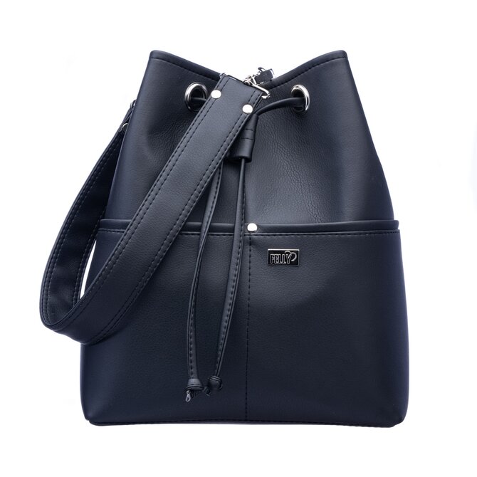 Střední kabelka typu váček  FLAVIA černá Zelená, Medium