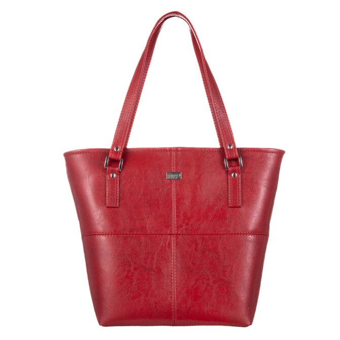 Střední kabelka, typu shopper TINA malinová lesklá Červená, Medium