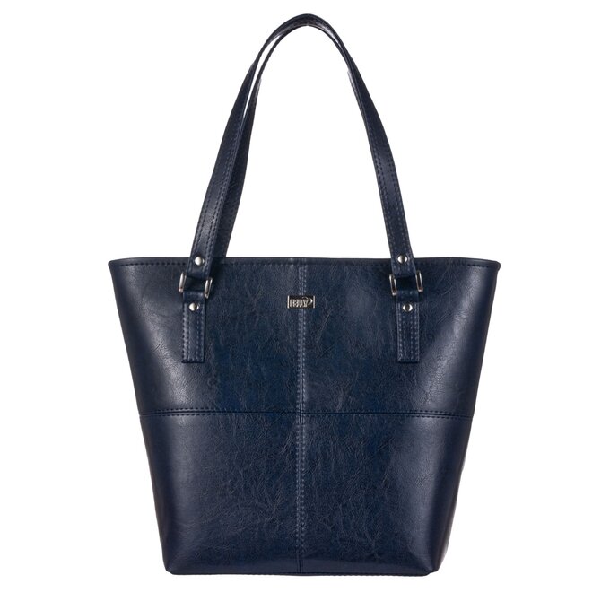 Střední kabelka, typu shopper TINA tmavě modrá lesklá Modrá, Medium
