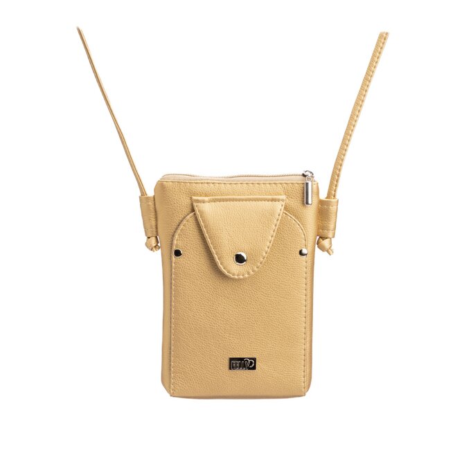 Kabelka na mobil MOLY zlatá metalíza Zlatá, Small