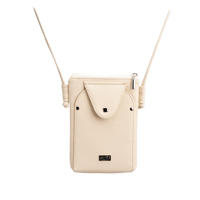 Kabelka na mobil MOLY krémová Krémová, Small