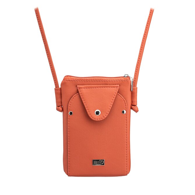 Kabelka na mobil MOLY terakota Červená, Small