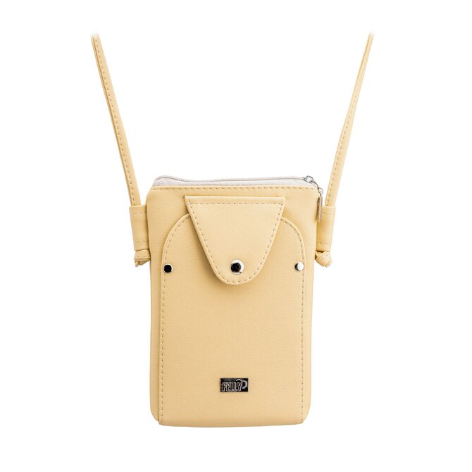 Kabelka na mobil MOLY tělová Žlutá, Small