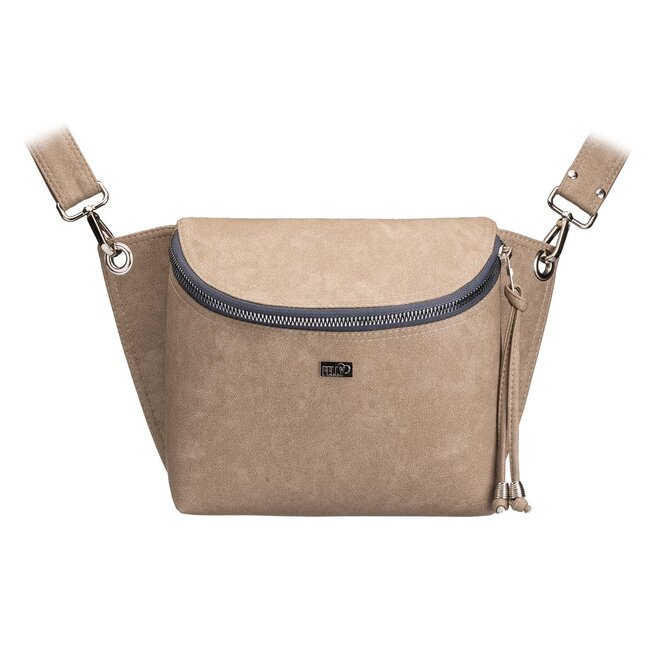 Crossbody ledvinka SALOME světle béžová Béžová, Medium