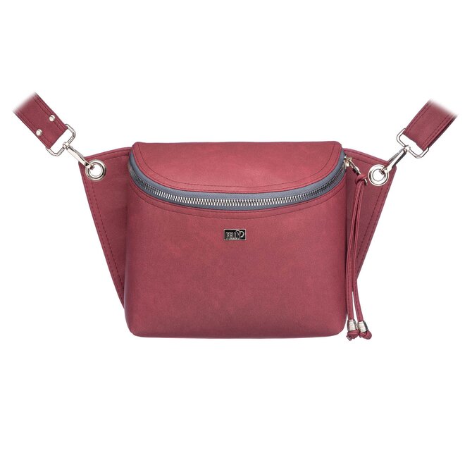Crossbody ledvinka SALOME vínová vínová, Medium