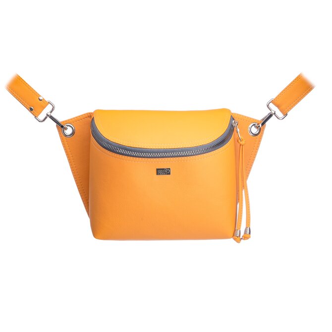 Crossbody ledvinka SALOME pomerančová oranžova, Medium