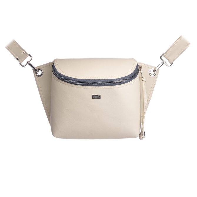 Crossbody ledvinka SALOME krémová Krémová, Medium