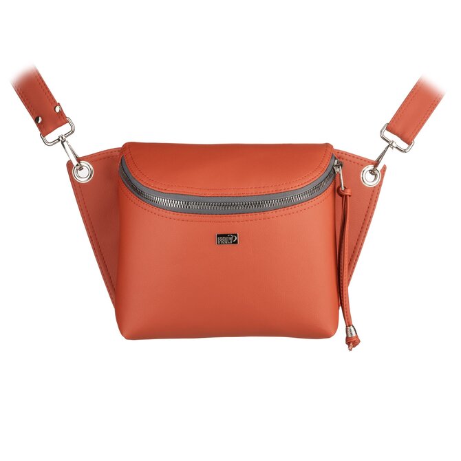 Crossbody ledvinka SALOME terakota Červená, Medium