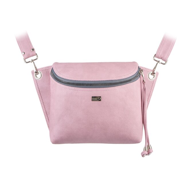 Crossbody ledvinka SALOME starorůžová Růžová, Medium