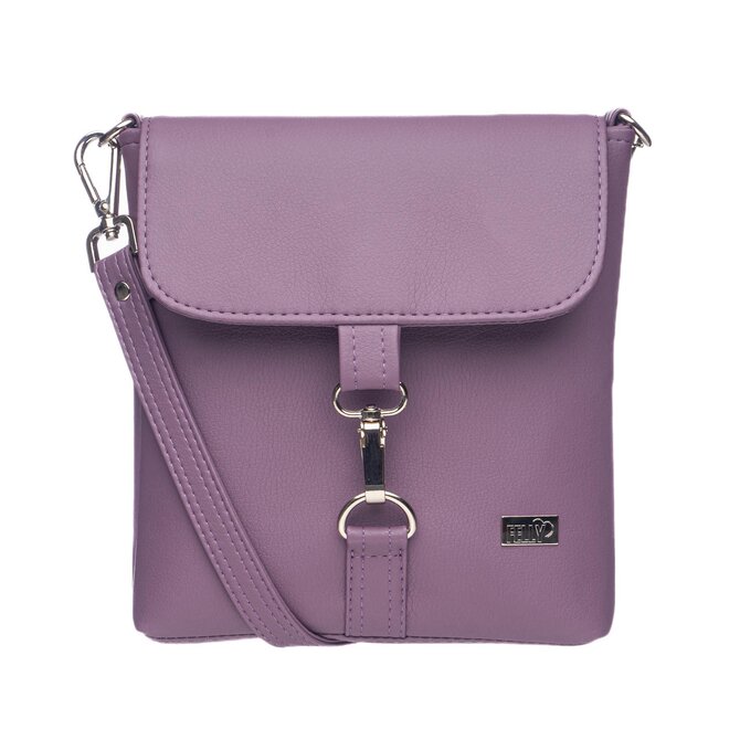 Malá klopová  sportovní  kabelka ELA lila Zelená, Small