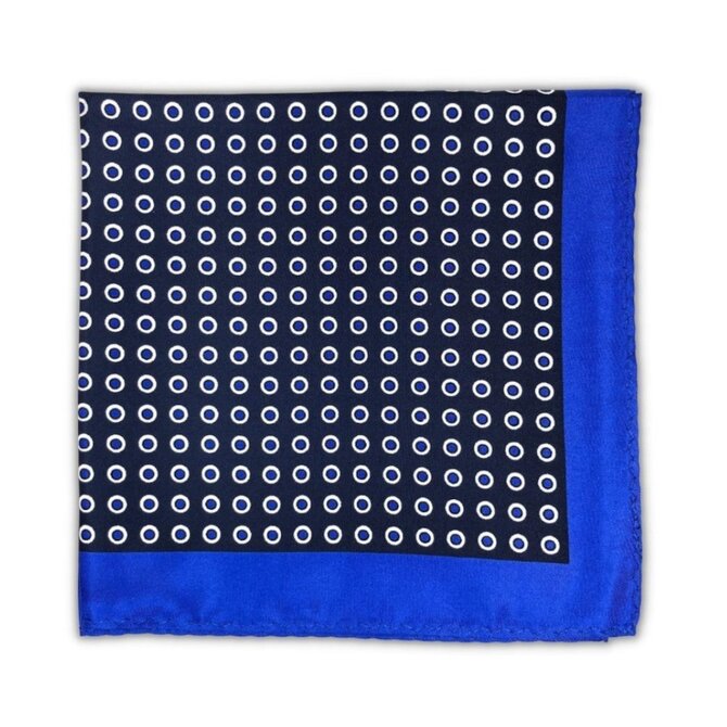 Modrý kapesníček do saka Dots s modrými puntíky Modrá, Polyester