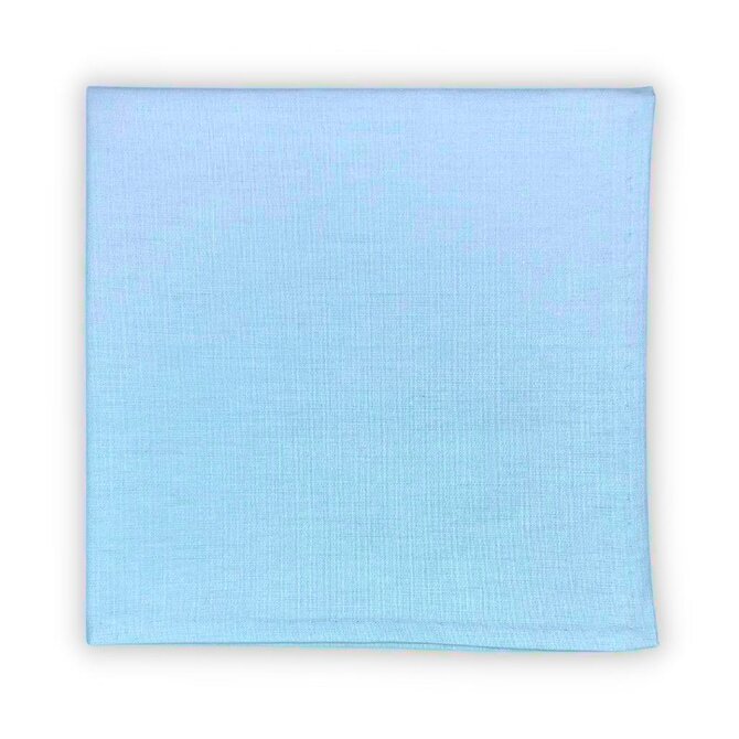 Světle modrý bavlněný kapesníček Premium Modrá, Bavlna