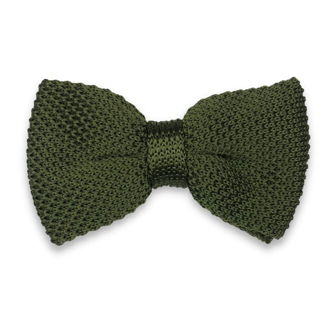 Pánský zelený pletený motýlek Zelená, Polyester