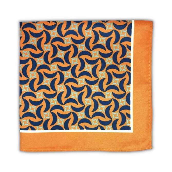 Oranžový kapesníček do saka Abstract Modrá, Polyester