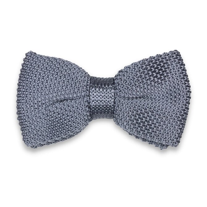 Pánský šedivý pletený motýlek Šedivá, Polyester