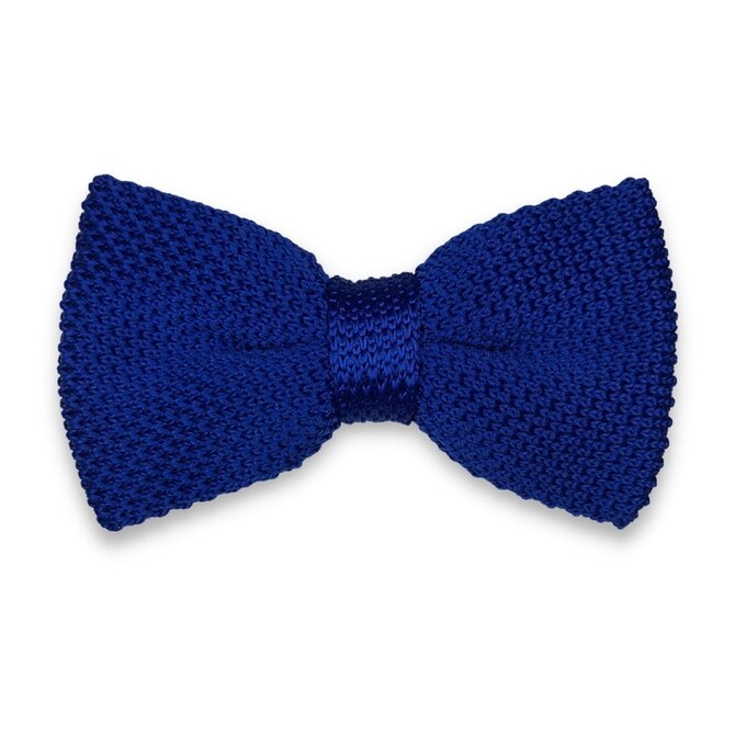 Pánský královsky modrý pletený motýlek Modrá, Polyester