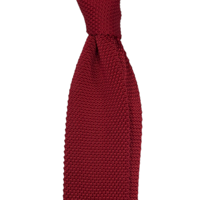 Červená pletená kravata Červená, Polyester