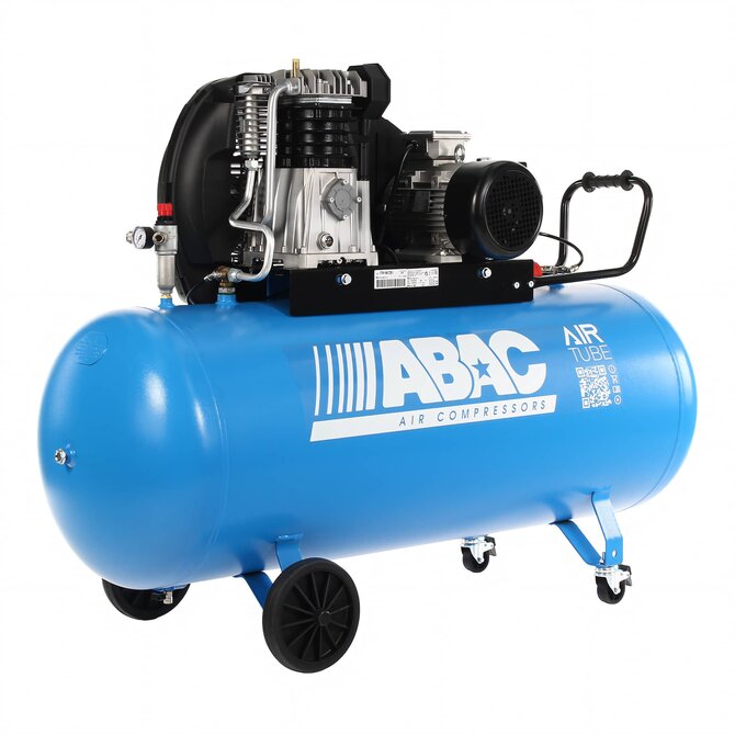 Dvoustupňový kompresor A49BP-4-200CT  příkon 4 kW, sací výkon 595 l/min, tlak 11 bar, vzdušník 200 l, napětí 400/50 V/Hz