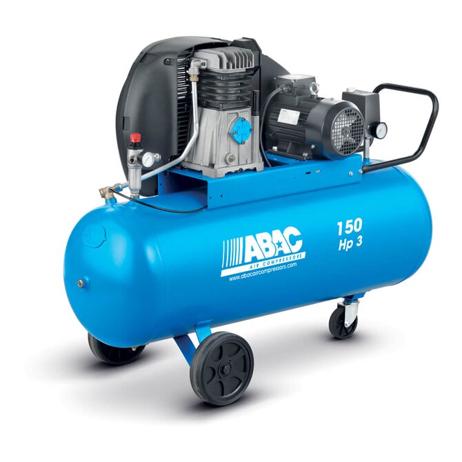 Mobilní kompresor A39-2,2-150CM  příkon 2,2 kW, sací výkon 393 l/min, tlak 10 bar, vzdušník 150 l, napětí 230/50 V/Hz
