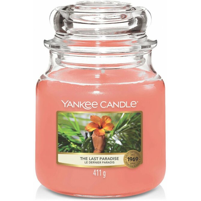 Yankee Candle vonná svíčka Classic ve skle střední The Last Paradise Růžová