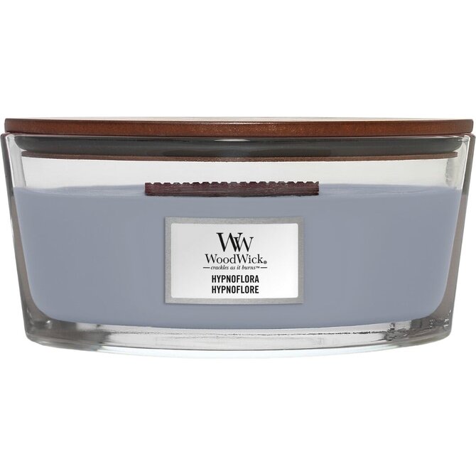 WoodWick vonná svíčka s dřevěným Hypnoflora 453,6g Fialová