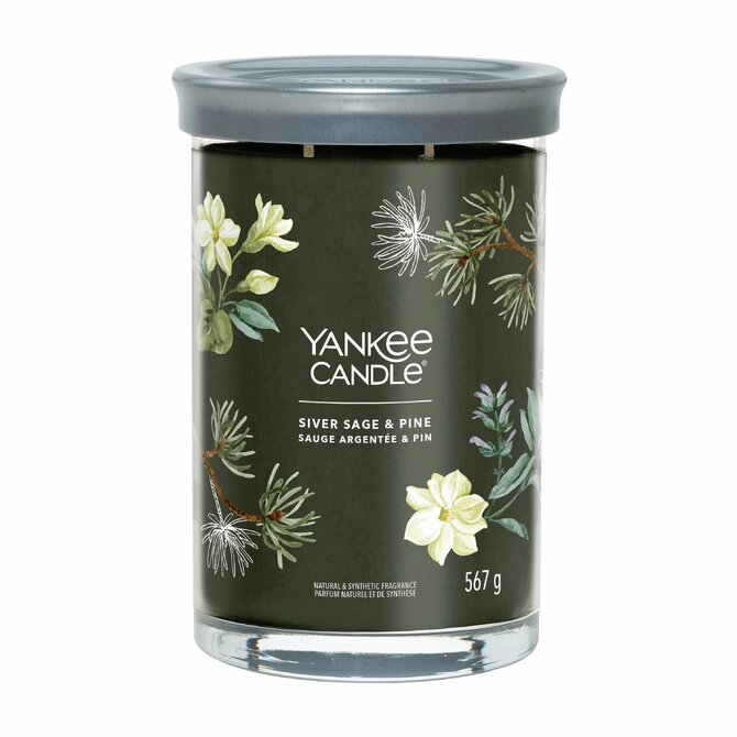 Yankee Candle Silver Sage & Pine Tumbler vonná svíčka 567g Zelená