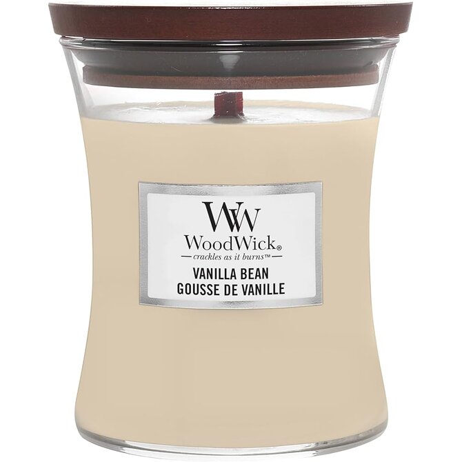 WoodWick Vanilla Bean vonná svíčka 275g Béžová
