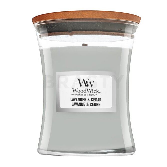 WoodWick Lavender & Cedar vonná svíčka 275g Šedá