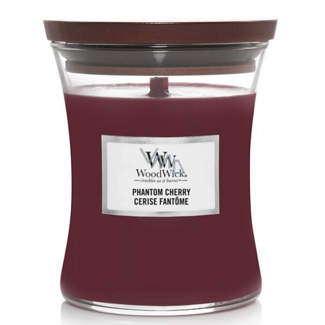 WoodWick Phantom Cherry vonná svíčka 275g Červená