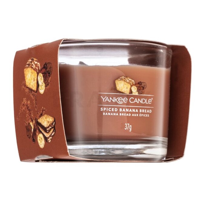 Yankee Candle mini svíčka Spiced Banana Bread 37g Hnědá