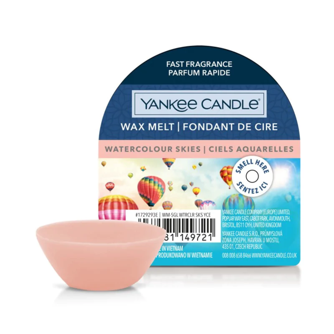 Yankee Candle vonný vosk 22 g Watercolour Skies Růžová