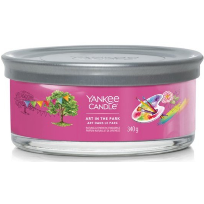 Yankee Candle vonná svíčka Tumbler 5 knotů Art in the Park 340 g Fialová